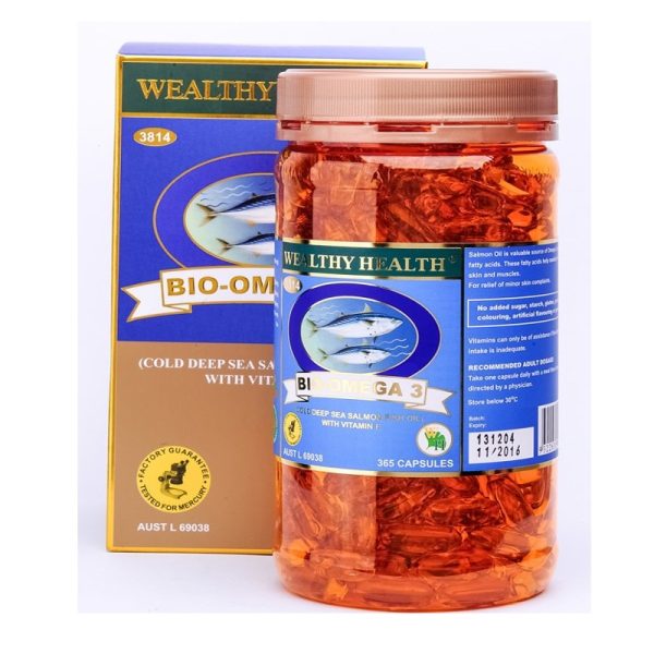 Wealthy Health Bio Omega 3 Salmon Oil 365 Caps