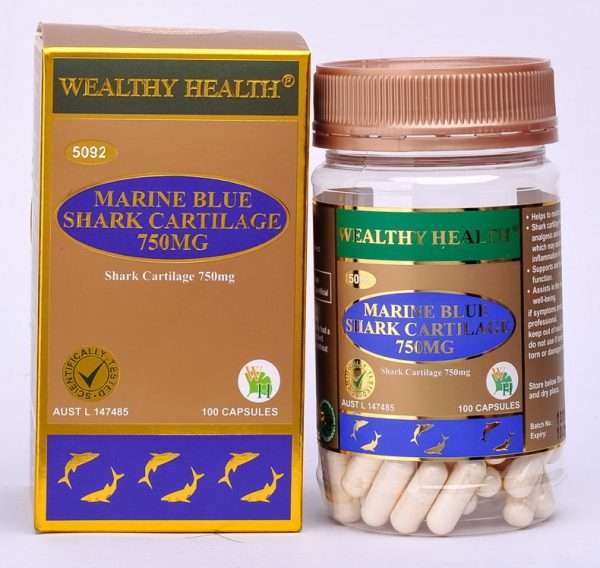 Wealthy Health Marine Blue Shark Cartilage 750g 100 Caps Wealthy Health Marine Blue Shark Cartilage 750g 100 Caps