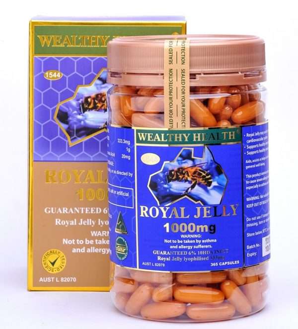 Wealthy Health Royal Jelly 1000mg 365 Caps Wealthy Health Royal Jelly 1000mg 365 Caps