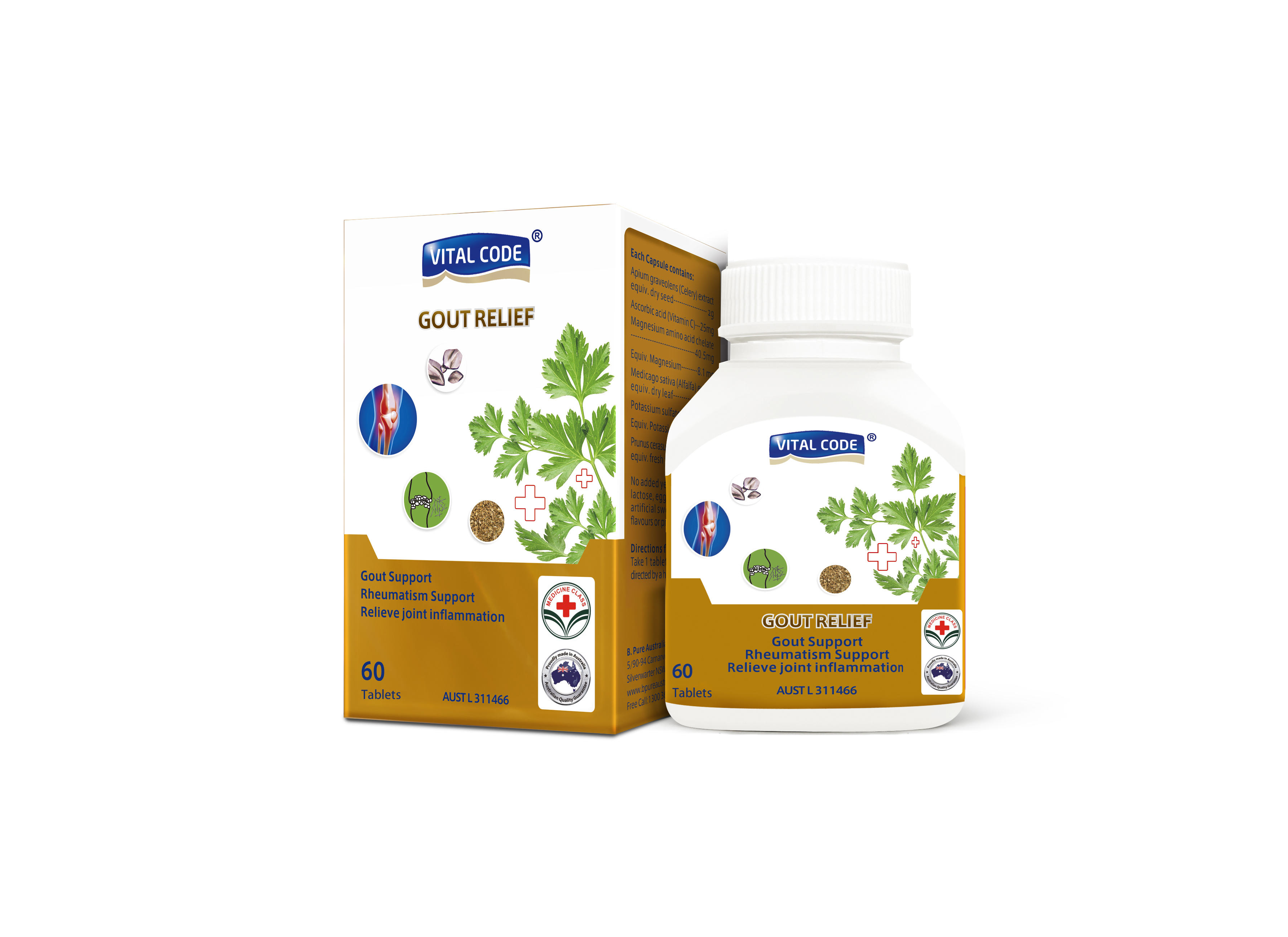 Gout Relief 60 tablets - Vitamins & Supplements - MaxCare Vitamin Australia